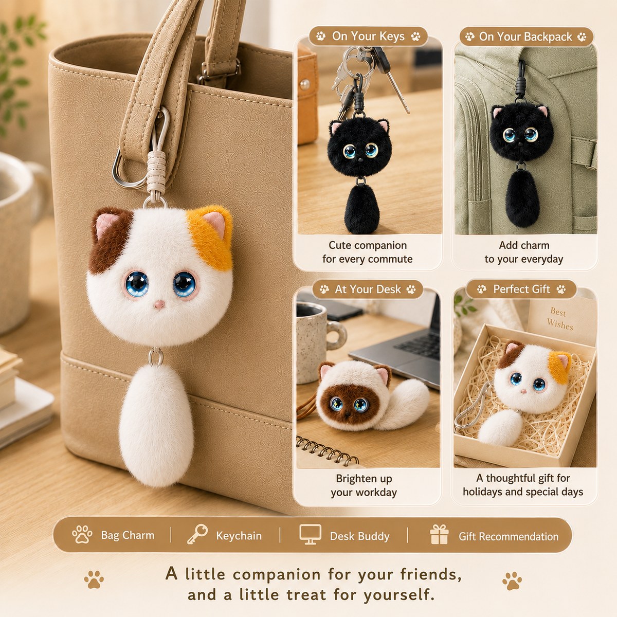AI companion plush toy detail - soft plush and LED eyes